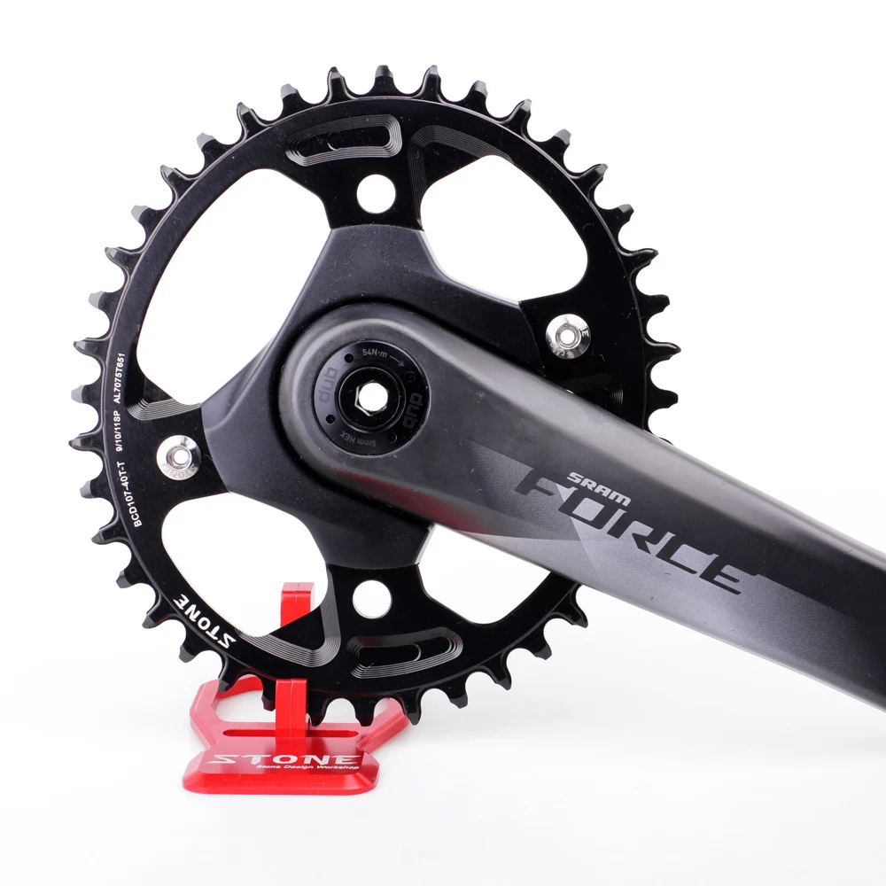 Камень овальная Звездочка 107BCD для Sram Force диаметра окружности болтов (107 bcd MTB