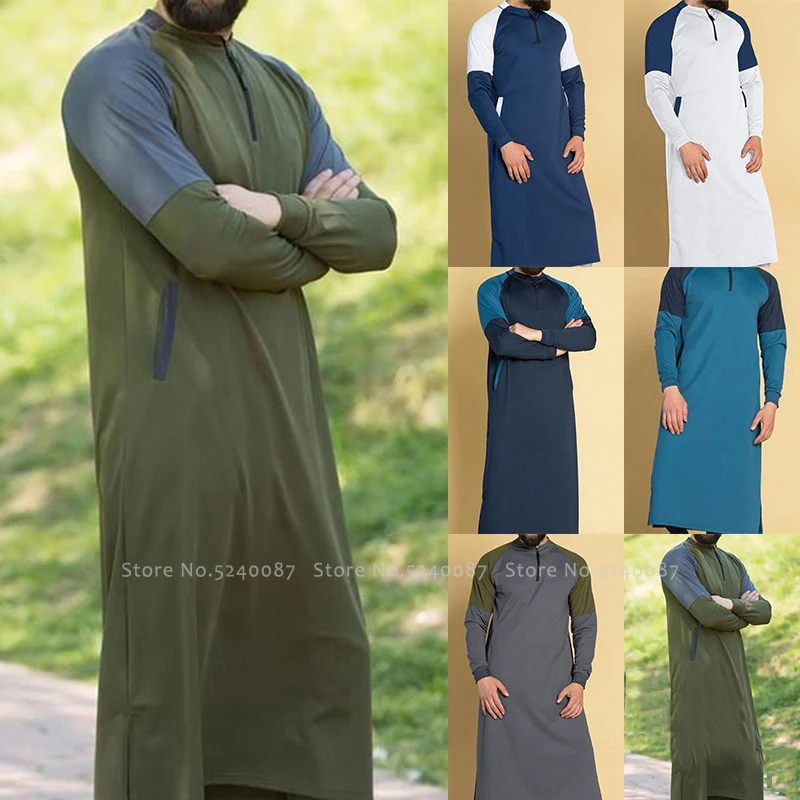 Арабская мусульманская одежда мужская длинная кафтан традиционная Дубая