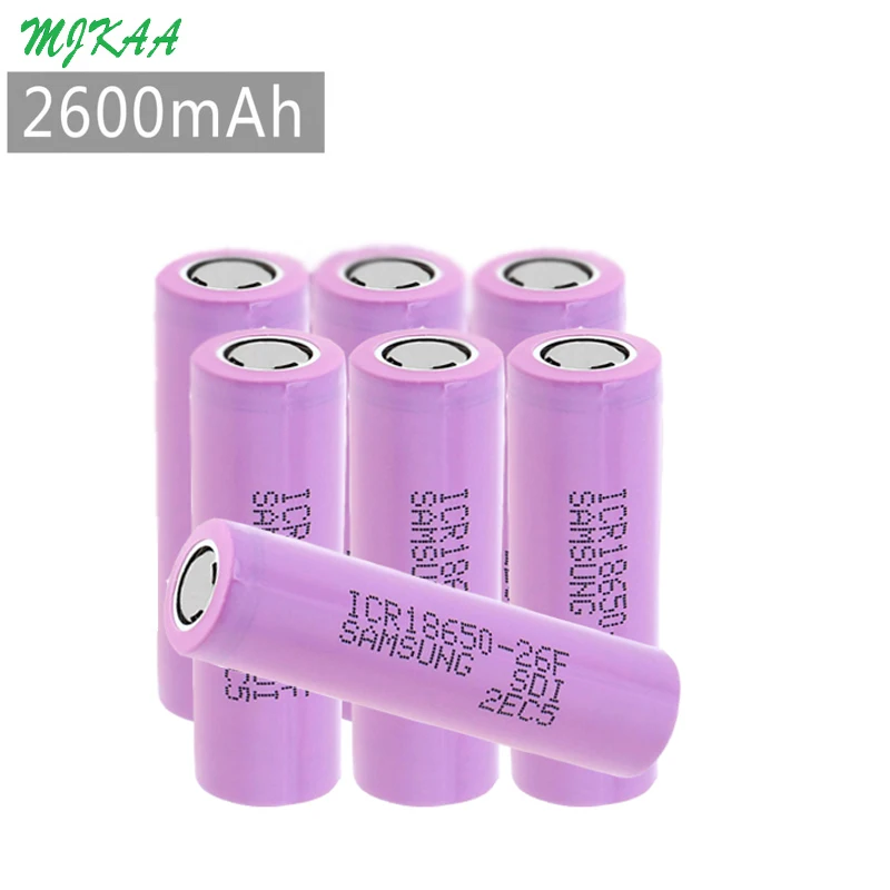 MJKAA 4/6 шт. ICR18650 литий 2600mAh 3 7 V ионный аккумулятор Перезаряжаемые Батарея с плоским