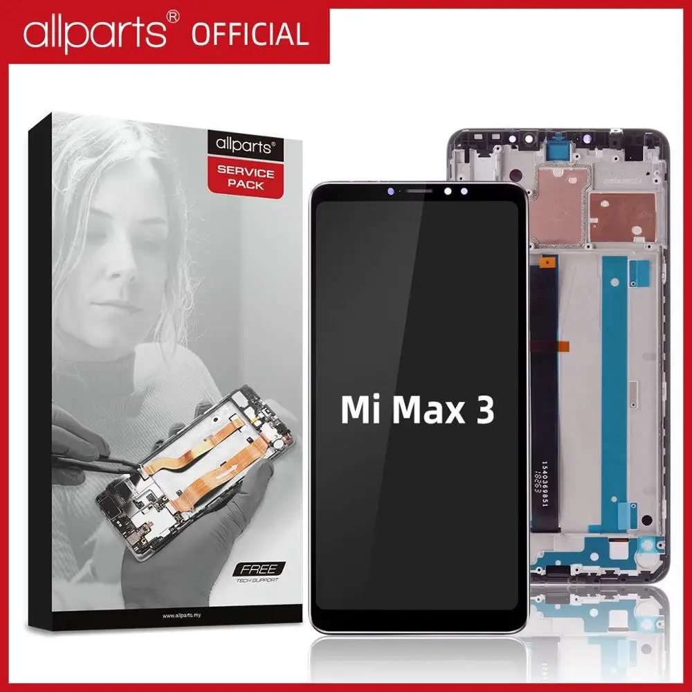 Дисплей для XIAOMI Mi Max 3 LCD в сборе с тачскрином Оригинал 6.9&quot Черно белый|Экраны