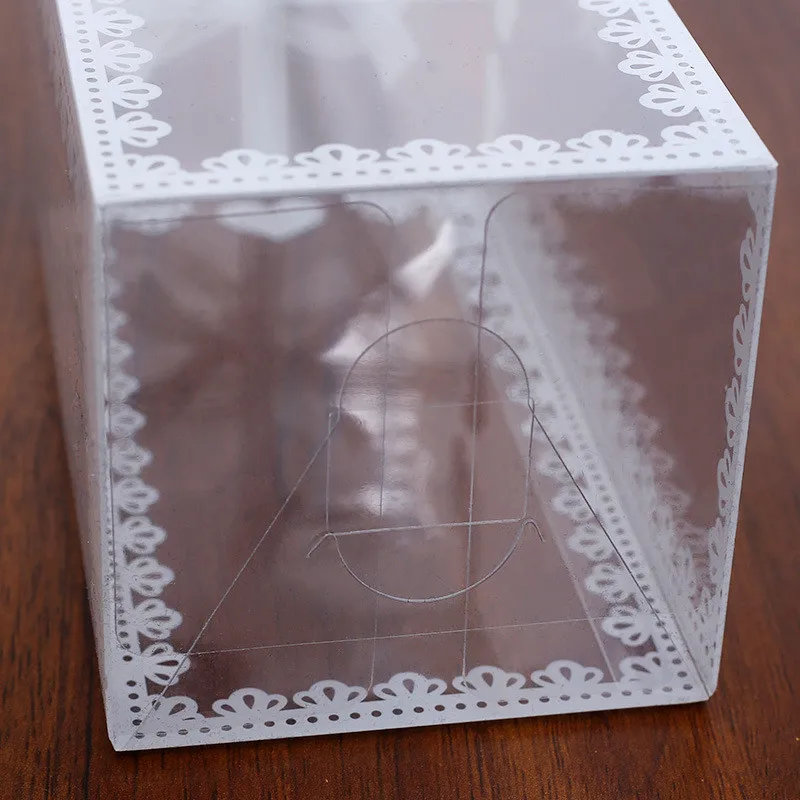 5pcs Clear PVC Box Packaging Wedding Christmas Favor Cake Packaging Chocolate Candy Dragee Apple Gift Event Transparent Box images - 6