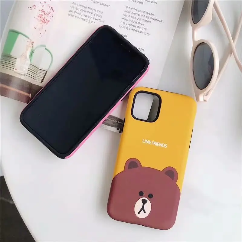 Милый чехол с мультяшным медведем, Кроликом, уткой для iphone 7, 8, 6, 6s PLUS, мягкий силиконовый чехол, задняя крышка для iphone X, XS, MAX, XR, 11 pro, max, Новинка