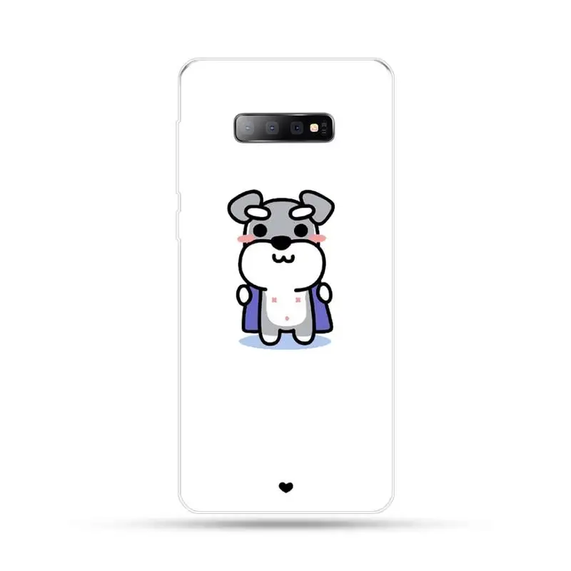 

Cute funny schnauzer dog cartoon Phone Case For Samsung Galaxy S5 S6 S7 S8 S9 S10 S10e S20 edge plus lite cover funda coque