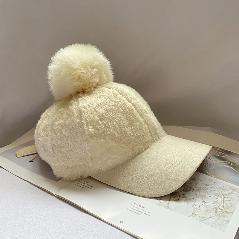 

Новые женские часы на осень-зиму теплый пуховый нить утолщенной крышки шарика Милая модная Корейская бейсболка версия тренд индивидуально...