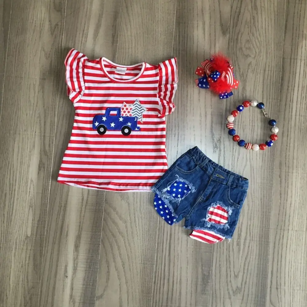 Одежда для маленьких девочек Летняя одежда детей Джинсовые шорты Черный плащ с