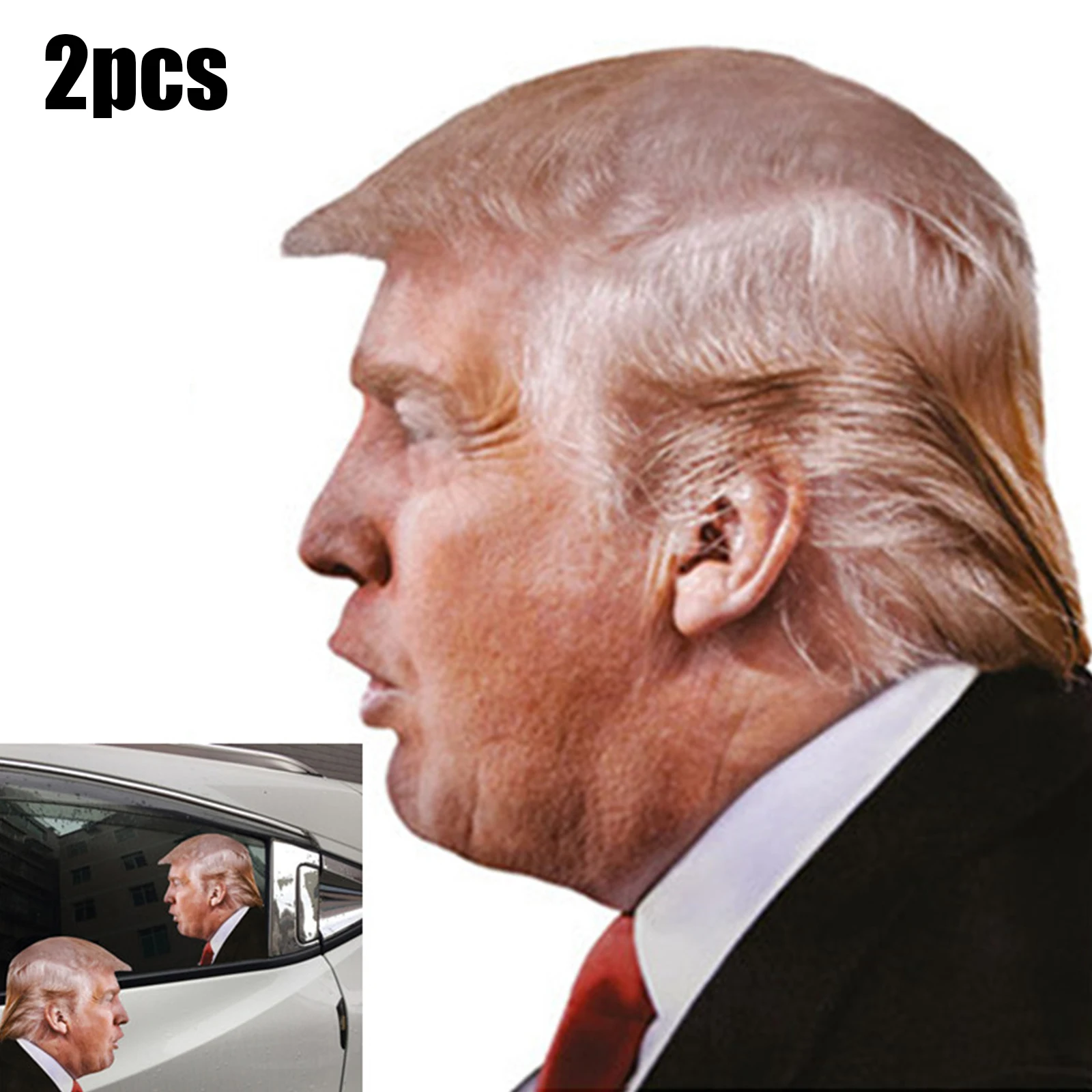

2pcs Trump Car Stickers Ride with Trump Vehicle Window Decals (Left + Right) (Trump-01)