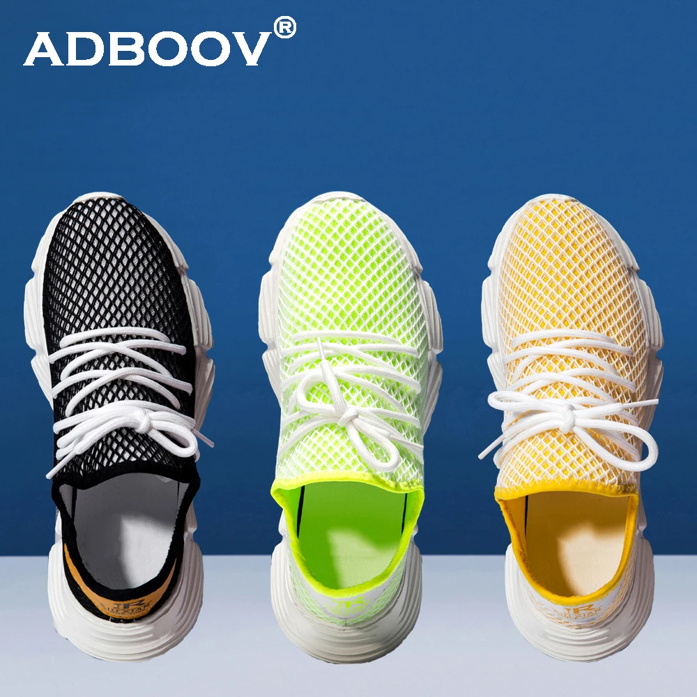 ADBOOV модные Легкие беговые кроссовки Мужские дышащие большого размера спортивная
