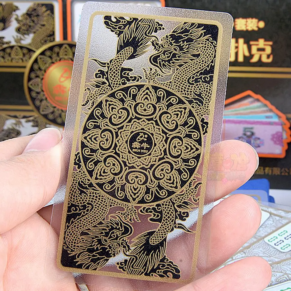 Водонепроницаемая легкая карточка для игры в покер Crystal Набор маджонг подходит