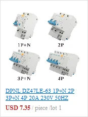 Мини автоматический выключатель DMWD ДПН мини DZ30LE-32 1P+ N 10A 16A 20A 32A220V 230 В 50 Гц 60 Гц узловой ток автоматический выключатель RCBO RCCB