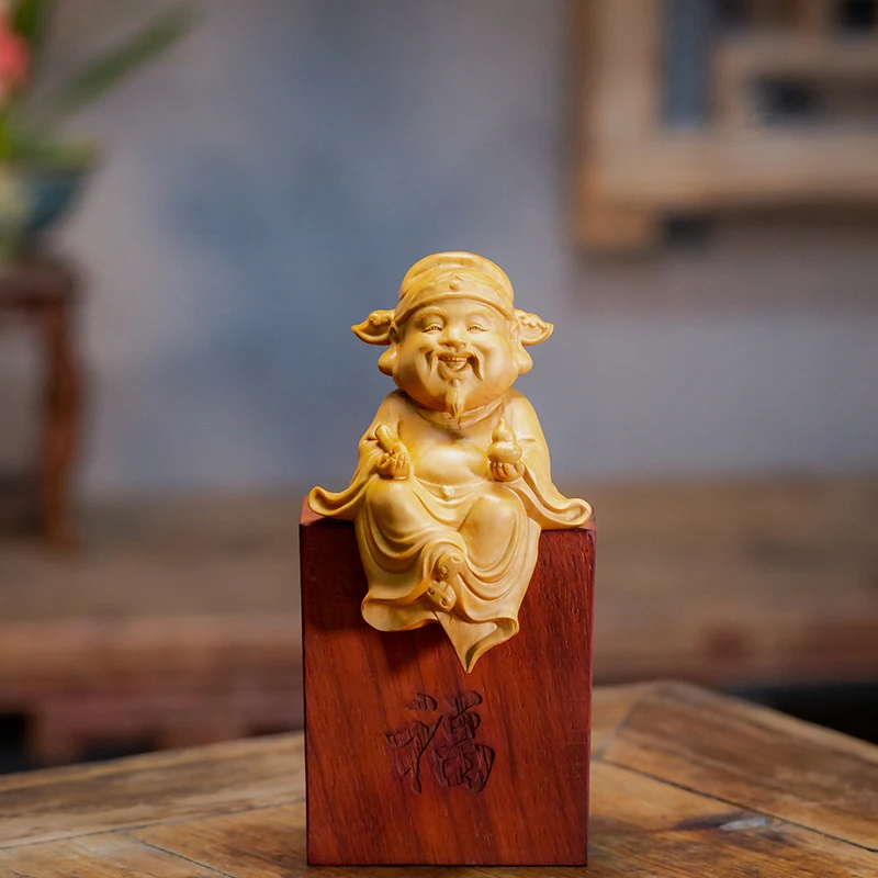 Фигурка китайской мифологии Sanxing Wood Fu lu shou фигурка хорошего качества с тремя