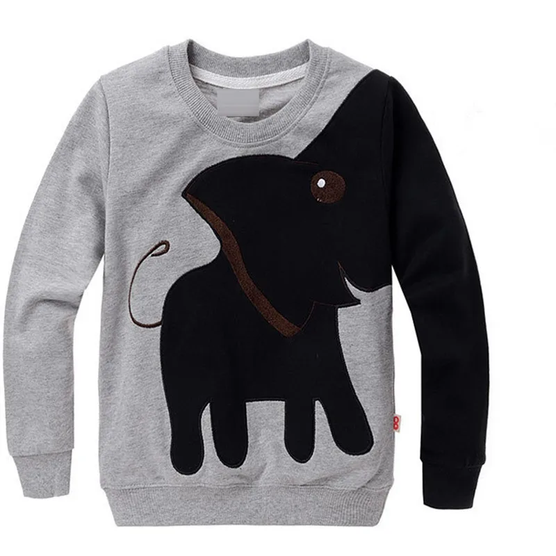 Детская одежда для мальчиков с принтом футболка рисунками слона детские топы