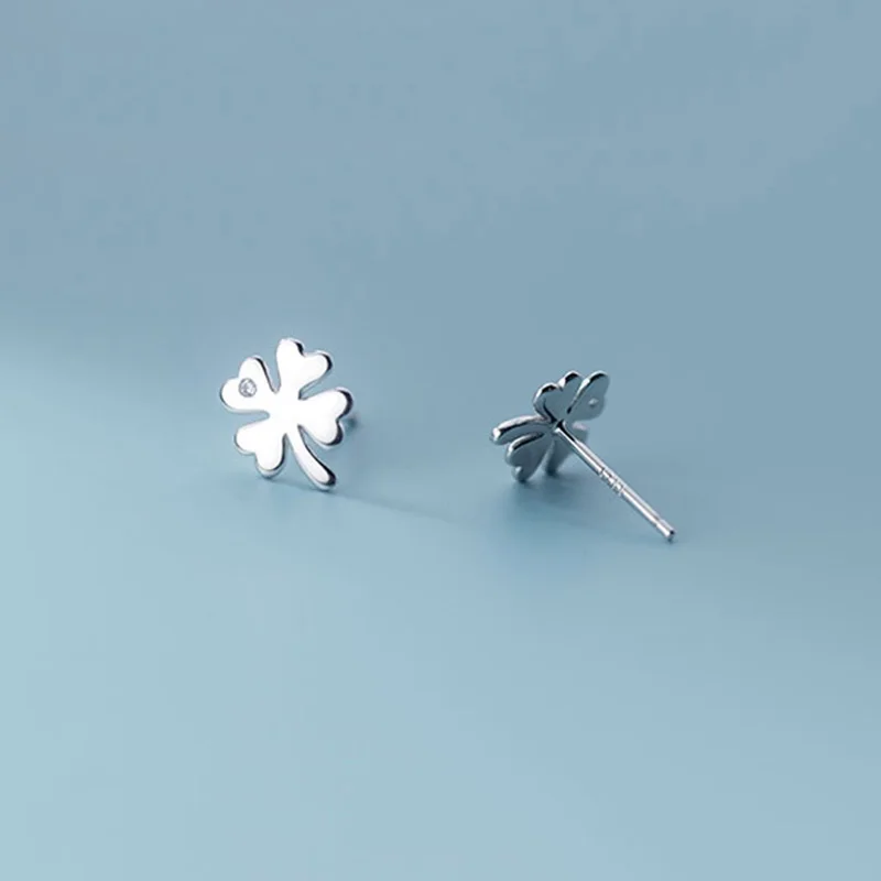

PONYKISS Trendy 925 Sterling Silver Leaf Zircon Minimlist Plant Stud Earrings for woman Party Fine Jewelry Delicate Accessory