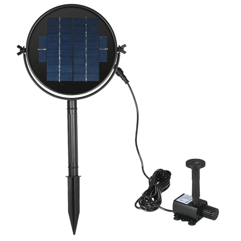 

9V 2W Solar Fountain Solar Panel Water Pump Fountain Submersible Solar Powered Brushless Water Pumps for Pond Garden