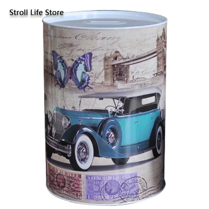 Большая копилка в стиле ретро банка для хранения денег коробка сохранения монет