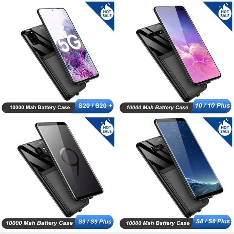 Cargador de bater&iacute;a de 10000mah para Samsung Galaxy S20, S20 + Plus, S9, S10 Plus, S8 Plus, A50, A50S, A30S, A70, A8S, A9 Pro, Note 8, Note 9-4
