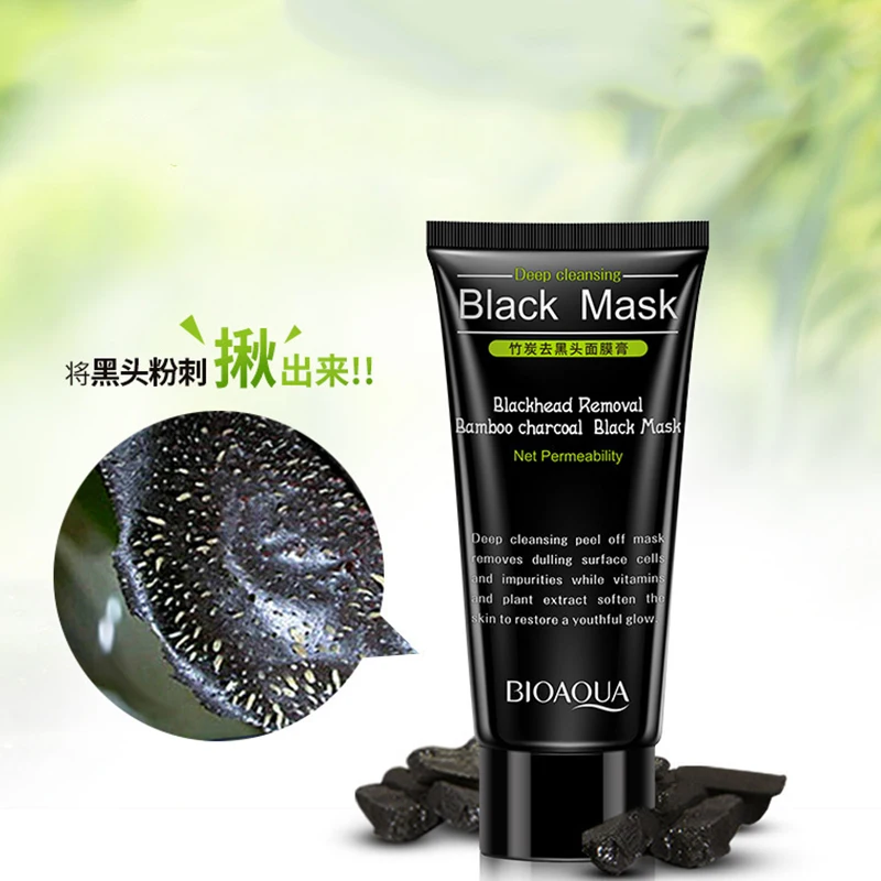 Черная маска для лица кожа всасывающая лечение черных точек акне глубокое