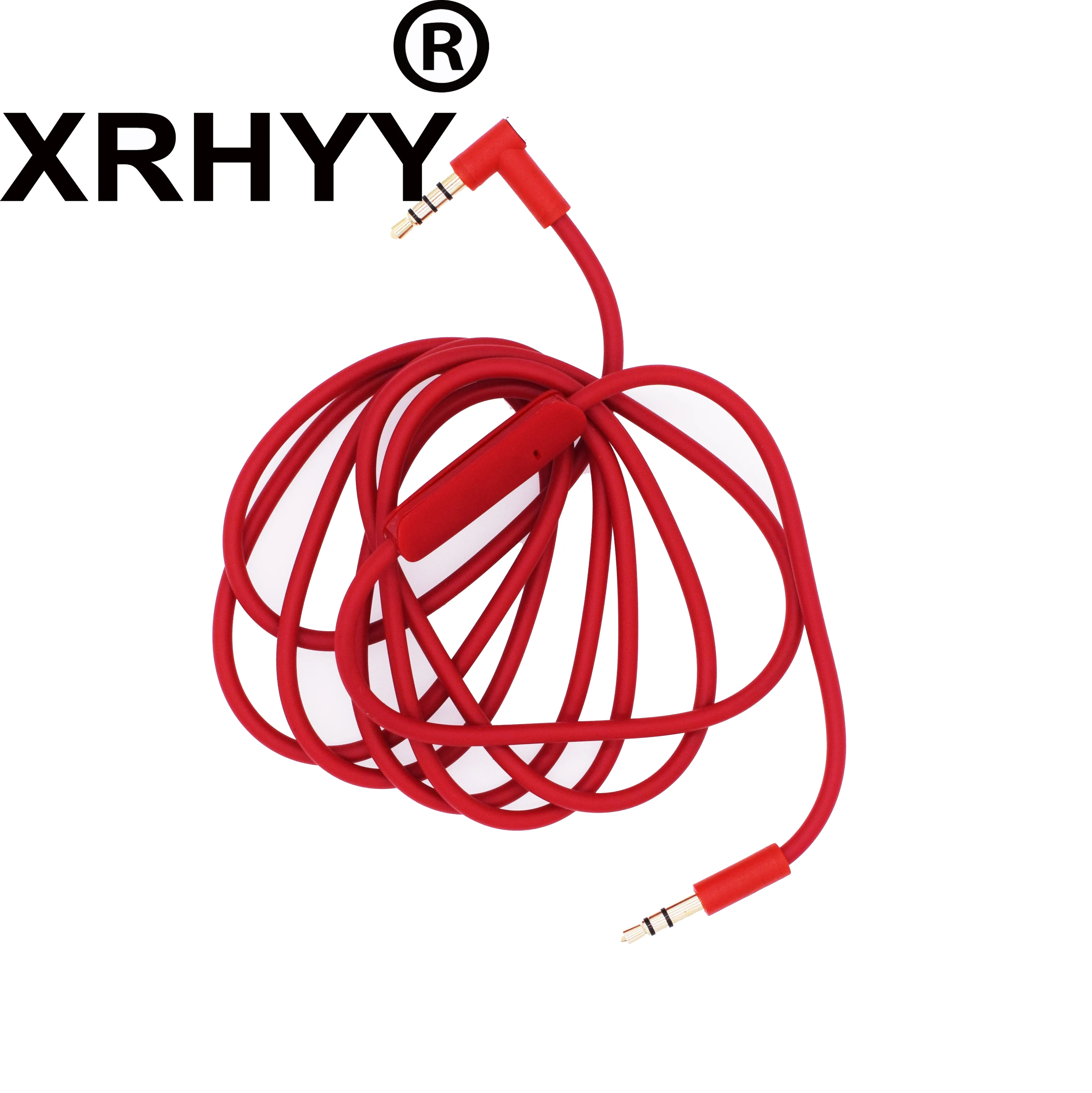 Красные Сменные накладки на наушники XRHYY чехол + аудиокабель Aux с микрофоном для