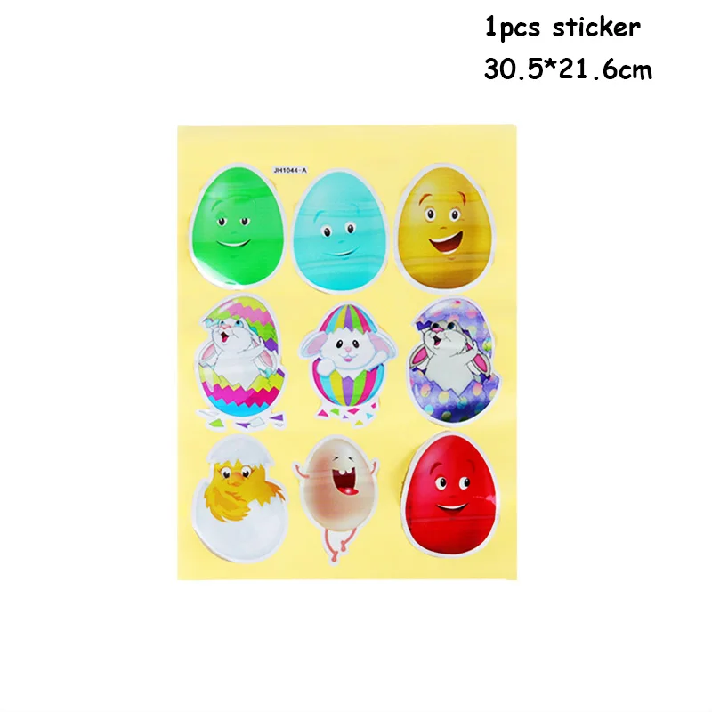 1pcs wall sticker Наволочка на подушку с пасхальным Кроликом, яйцами, пасхальными, шоколадными яйцами, курицей, пасхальными украшениями для дома, вечерние украшения, подарок - Цвет: 1pcs wall sticker