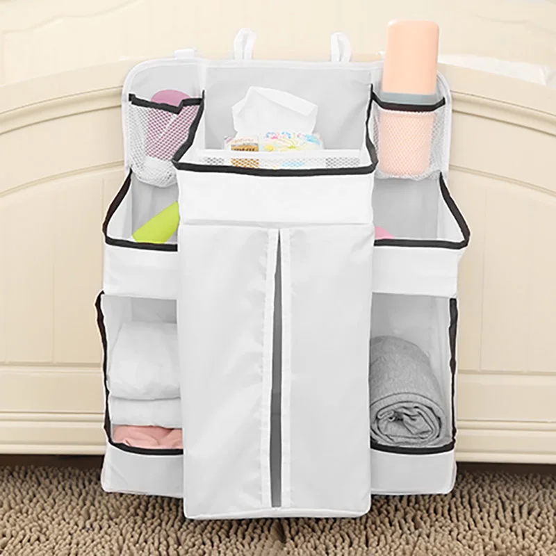 

Portable Baby Bed Hanging Storage Bag Waterproof Toy Diapers Pocket Bedside Organizer Infant Crib Bedding Set