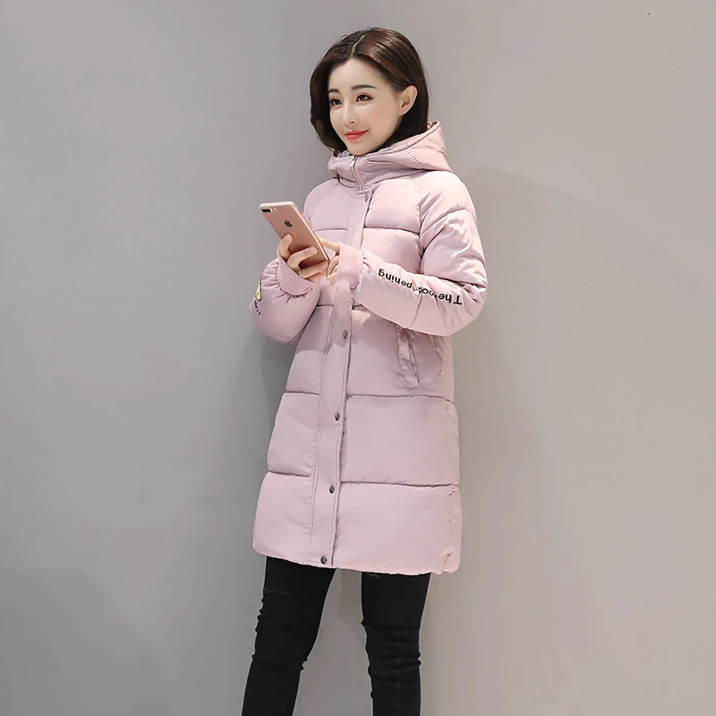 Pink AYUNSUE зимняя куртка женская парка Kawaii длинное пальто Женская Корейская парка милые женские s куртки Abrigos Mujer Invierno 803 YY1495 - Цвет: Pink