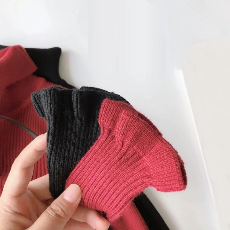 Детское трикотажное платье-свитер с длинным рукавом на осень/зиму | Детская