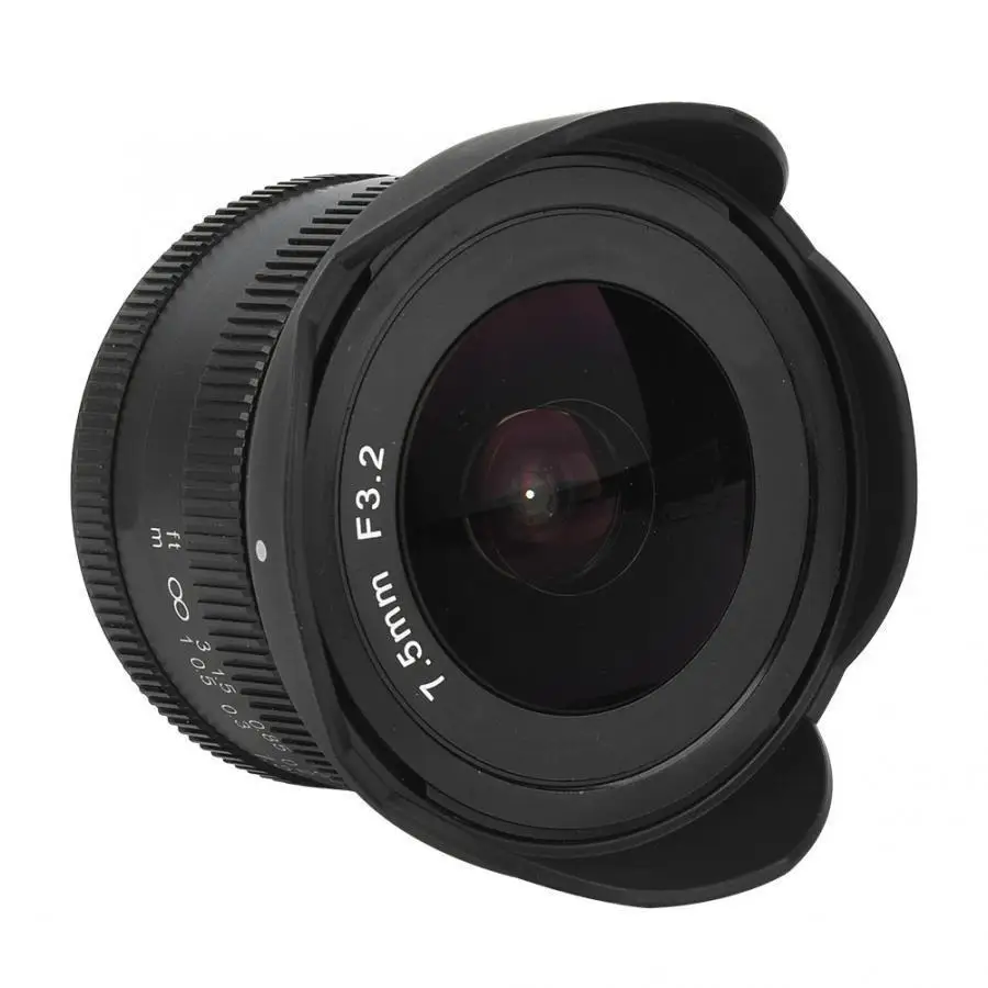 

Kamlan 7.5mm f3.2 Fixed-focus Large Aperture Fisheye Wide Angle Mirrorless Camera Lens M4/3-mount telephoto lens unit