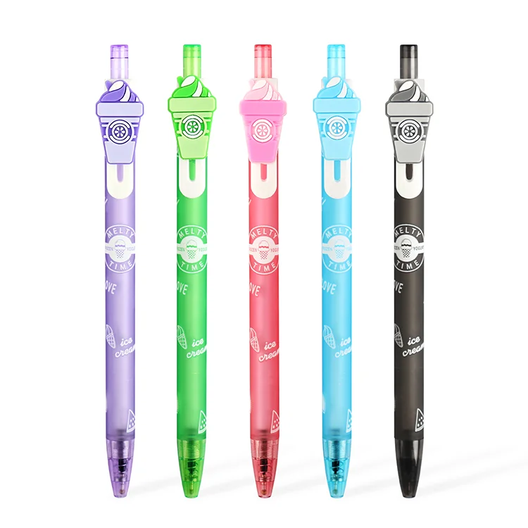 5 шт./лот креативная гелевая ручка для мороженого 0 мм быстросохнущие черные