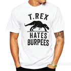 Футболка Rex Hates Burpees, футболка для упражнений, фитнеса, бега, фитнеса