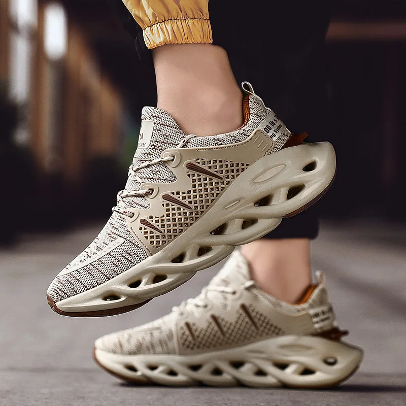 2019 Осенняя модная обувь Мужская сетчатая для бега basket homme chaussure дышащие кроссовки