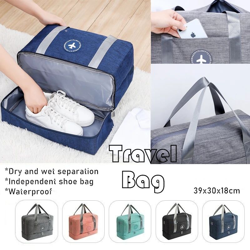 

Foldable Large Capacity Storage Folding Bag Travel Bags Tote Carry On Luggage Handbag Waterproof Duffel Women Shoulder Bags