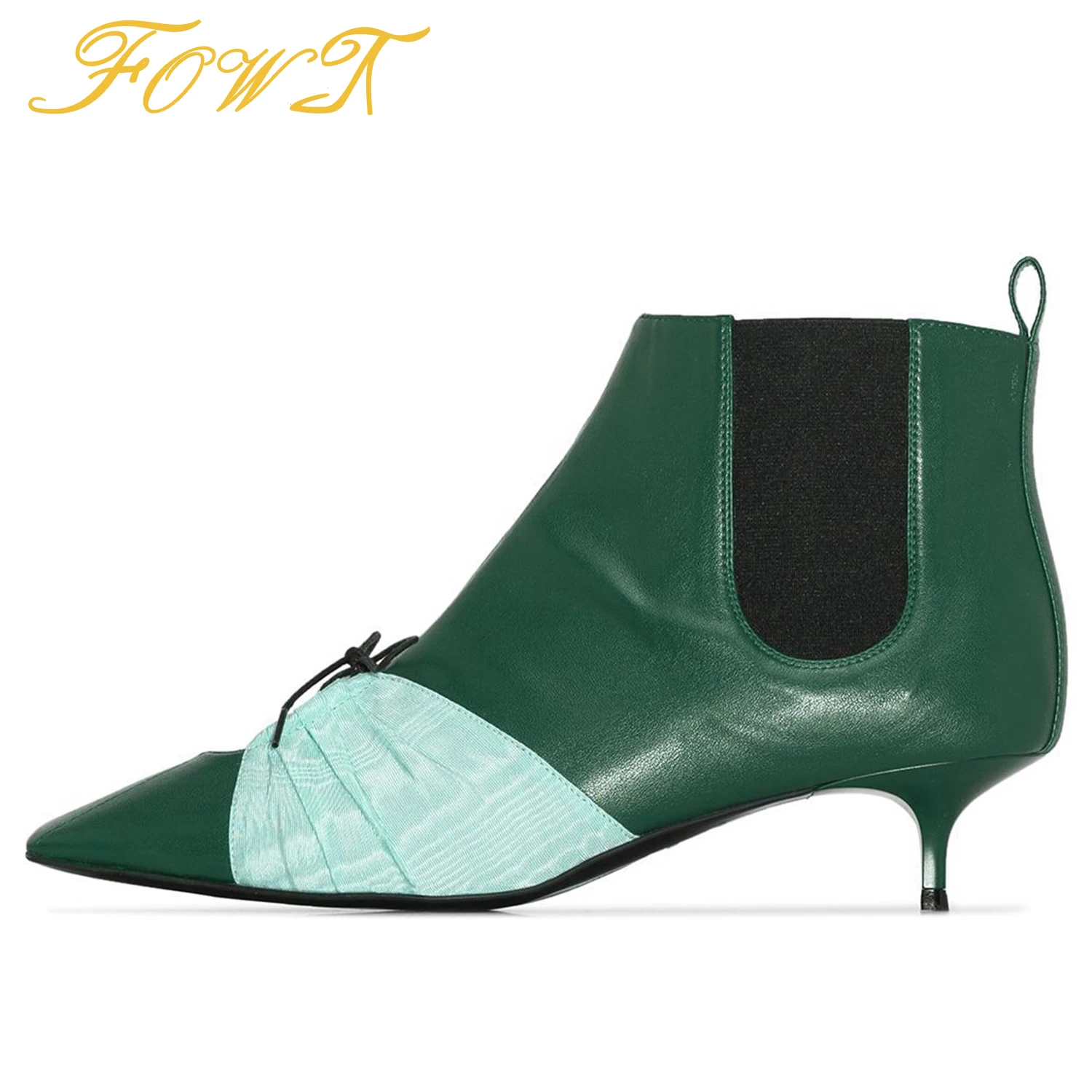 

Ботильоны женские на низком каблуке с бантом-бабочкой, многоцветные полусапожки Челси с квадратным носком и эластичной резинкой, женская обувь зрелый