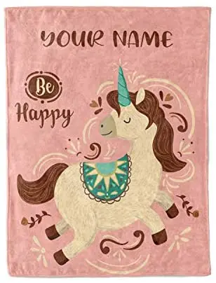 Offerte Coperta Da Tiro Personalizzata In Pile Unicorno E Sherpa Per Uomo, Donna, Bambino, Coperte Per Animali Domestici Abbinate Ai Bambini Biancheria Da Letto Perfetta O Come Regalo