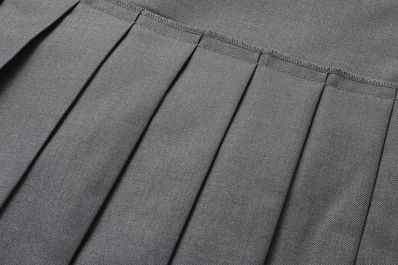 

[EAM] Irregular Gray Pleated Temperament Long High Waist Half-body Skirt Women Fashion Tide New Spring Autumn 2021 1DD4357