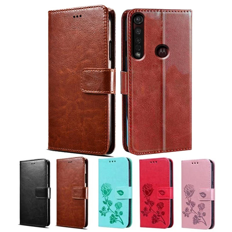 Кожаный чехол для Motorola Moto G8 Plus с тиснением бабочки Магнитный чехол-кошелек