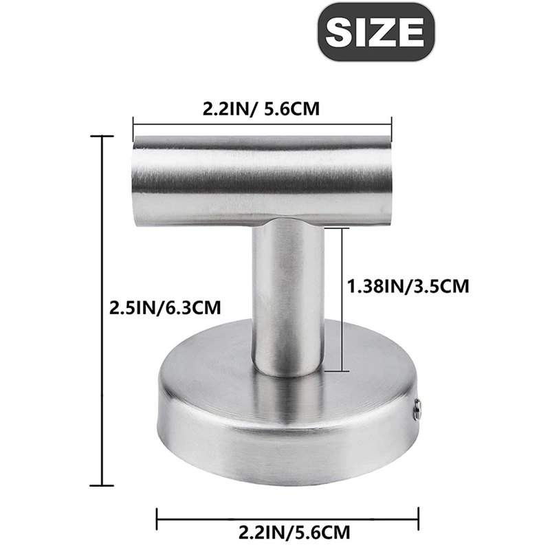 

4 Pack Bathroom Towel Hooks Round Wall Mount Hooks for Cabinet Closet Door Coat Hook for Bath Bedroom Kitchen