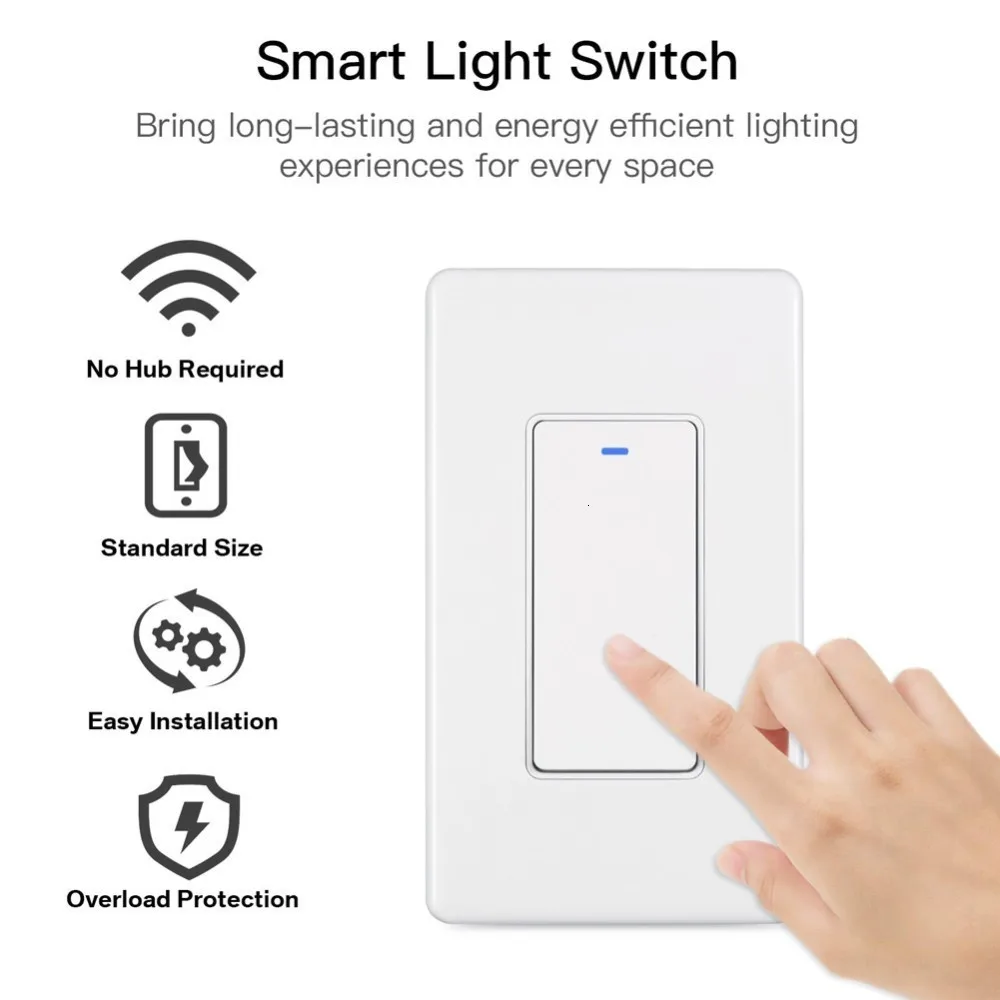 Wifi настенный кнопочный умный светильник приложение таймер домашний пульт