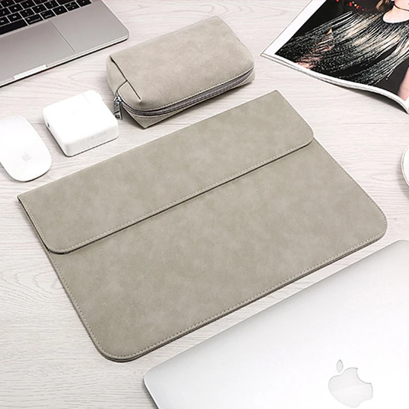 Хит продаж 2019 матовая сумка для ноутбука из ПУ кожи с эффектом потертости Macbook Air 13