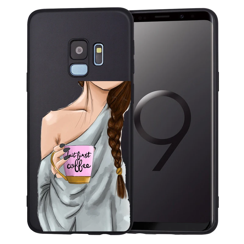 

Fashion Girl Leather Bag Racer Black Phone Case For Samsung S20 ultra S11 S10 S9 S8 s20 Plus S7 Edge S10E S11E Cover Etui case