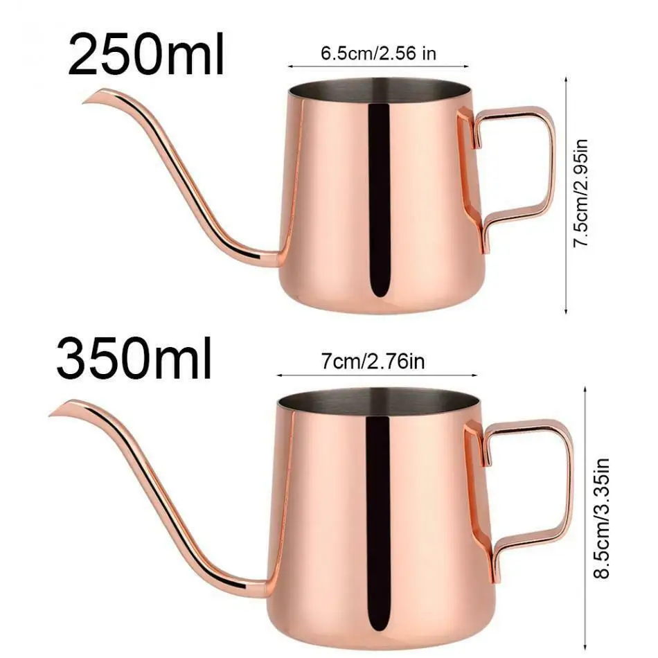 

250/350ML Hand Coffee Pot Hanging Ear Coffee Hand Punching Pot 304 Stainless Steel Coffee Pot Long Mouth Drip Bottle Coffeeware