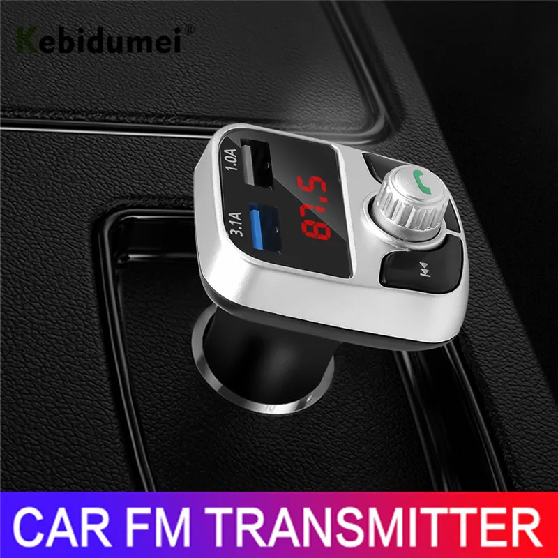 Фото Kebidumei Bluetooth FM передатчик автомобильный комплект Aux модулятор Handsfree аудио mp3-плеер