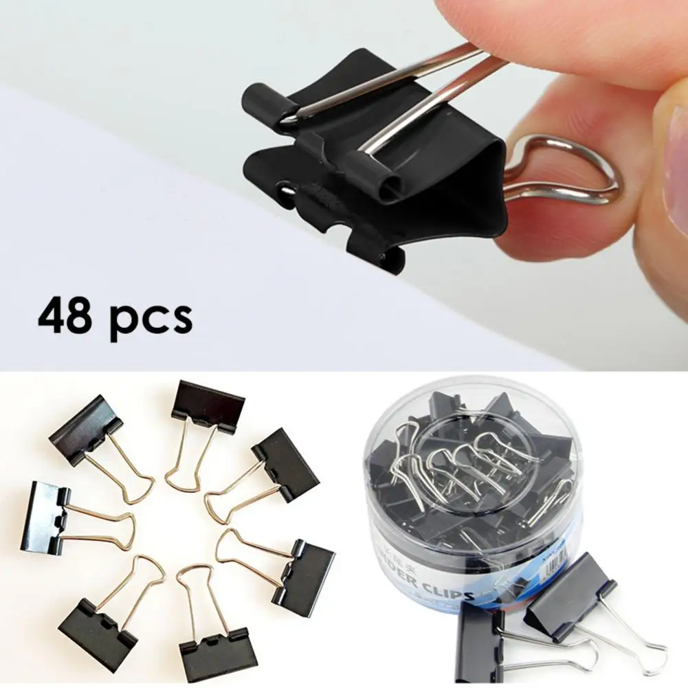 48 шт. зажим для файлов хранения документов длинный хвостовый офисные