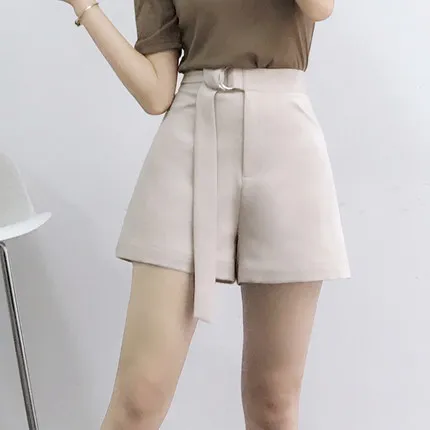 Новейшие женские летние шорты модные мини с высокой талией и поясом сексуальные