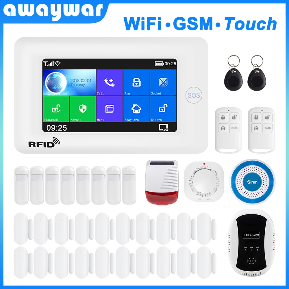 Система сигнализации Awaywar поддерживает WiFi и GSM для умного дома охранная система