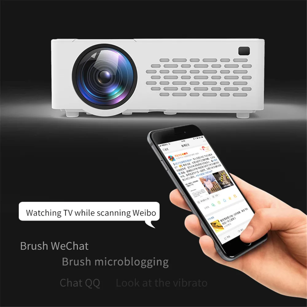 ViviBright J12 1080P светодиодный проектор мини портативный карманный беспроводной Wi Fi