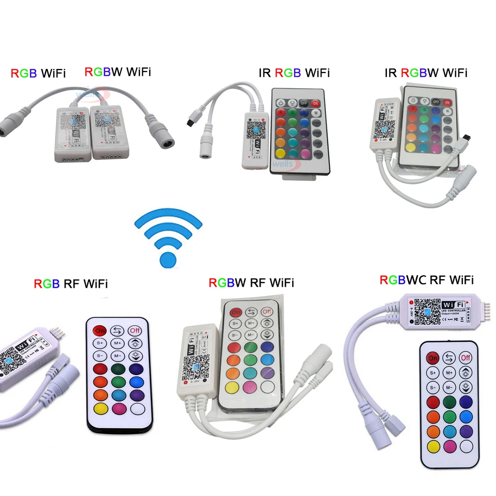DC12 24V беспроводной WIFI светодиодный RGB / RGBW управление ler RF дистанционное IOS/Android