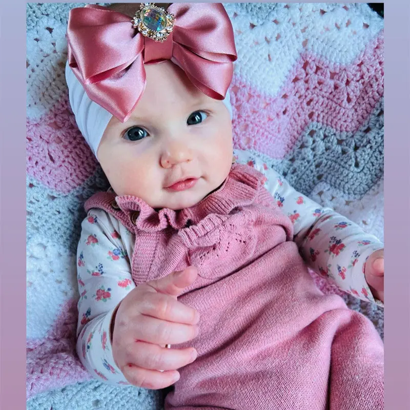 

Baby Girl Headband Nylon Bow Elastic Headbands Toddlers For Girls Silk Diamond Hair Band Headwrap Accessories резинки для волос