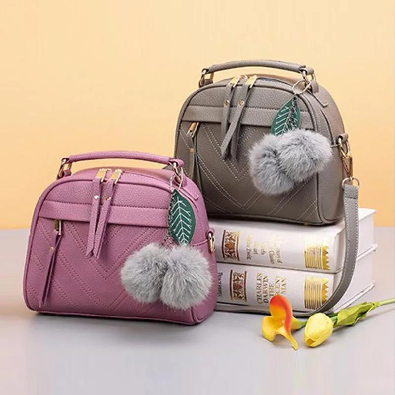 

2021 Hot Fashion Women Messenger Bags New PU Leather Handbag Inclined Shoulder Bag Women Crossbody Handbags Bag Ball Gift