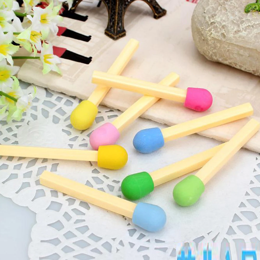 8 шт./кор. Creactive Matchstick ластик красочный резиновый карандаш школьные офисные