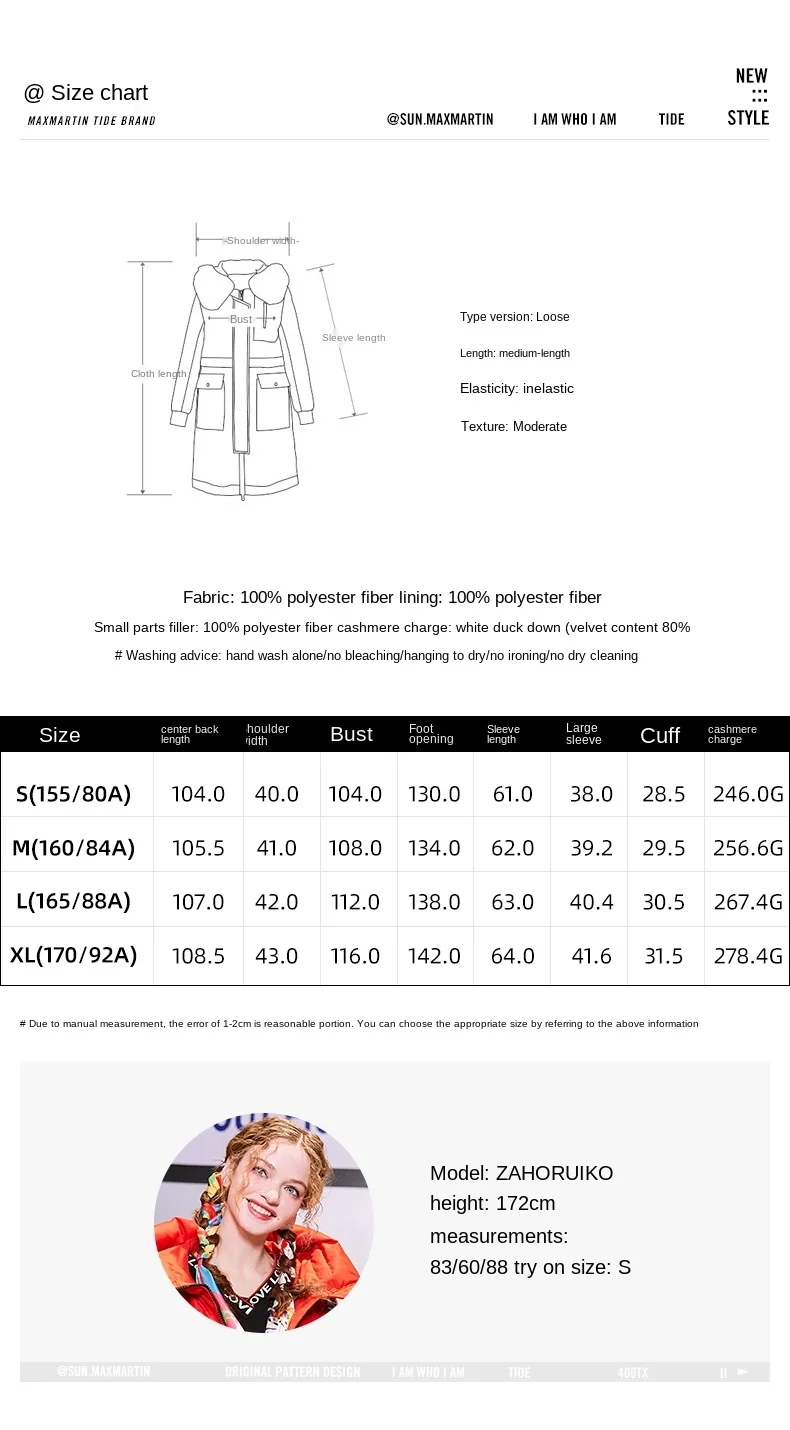 

Autumn Winter Fashion Warm Down Jacket New Hooded Long Parka Coat Women Thicken Loose-Fit Overcoat Oversize Outwear