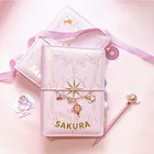 Новый прекрасный мультфильм аниме Captor Sakura блокнот набор наклейки на ручку модель игрушки орнамент для рабочего стола для девочек подарок